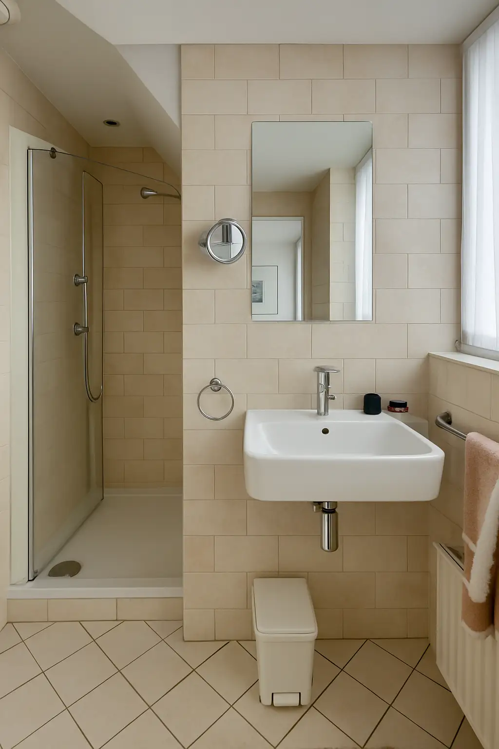 Before badkamerrenovatie met marmerlook strak stijlvol en tijdloos